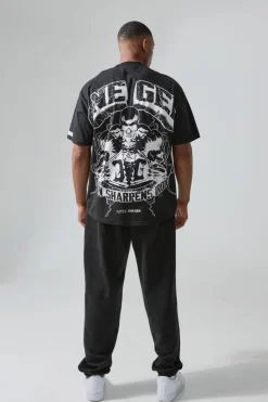 Flash Sale boohooMAN Man Active X Og Gym Oversized Jogger black