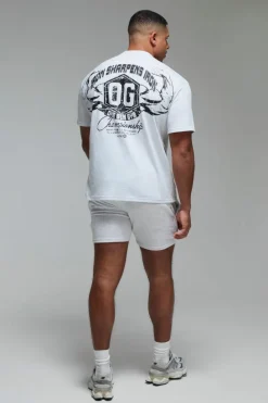 New boohooMAN Man Active X OG Gym Oversized T-shirt grey marl