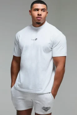 New boohooMAN Man Active X OG Gym Oversized T-shirt grey marl