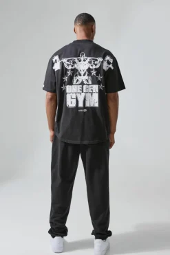 Flash Sale boohooMAN Man Active X Og Gym Oversized Xxl Back Print T-shirt black