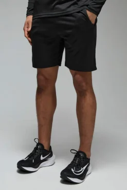 Outlet boohooMAN Man Active Zip Pockets Stretch 7inch Gym Short black