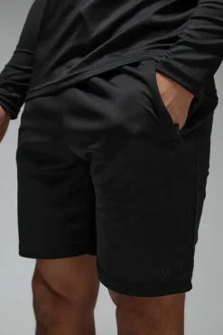 Outlet boohooMAN Man Active Zip Pockets Stretch 7inch Gym Short black