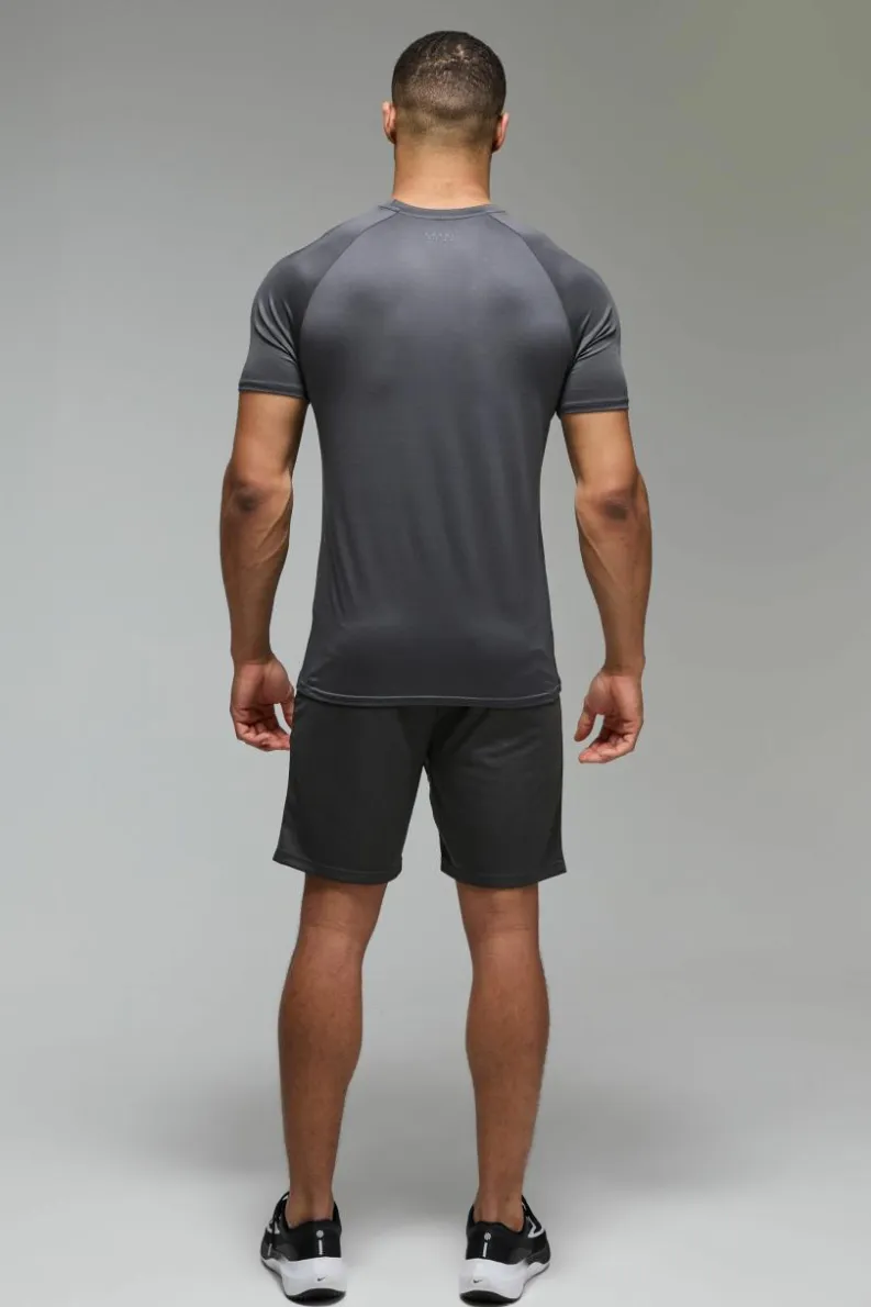 Cheap boohooMAN Man Active Zip Pockets Stretch 7inch Gym Short charcoal