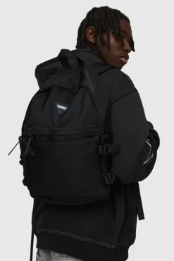 Flash Sale boohooMAN Man Badge Rucksack black