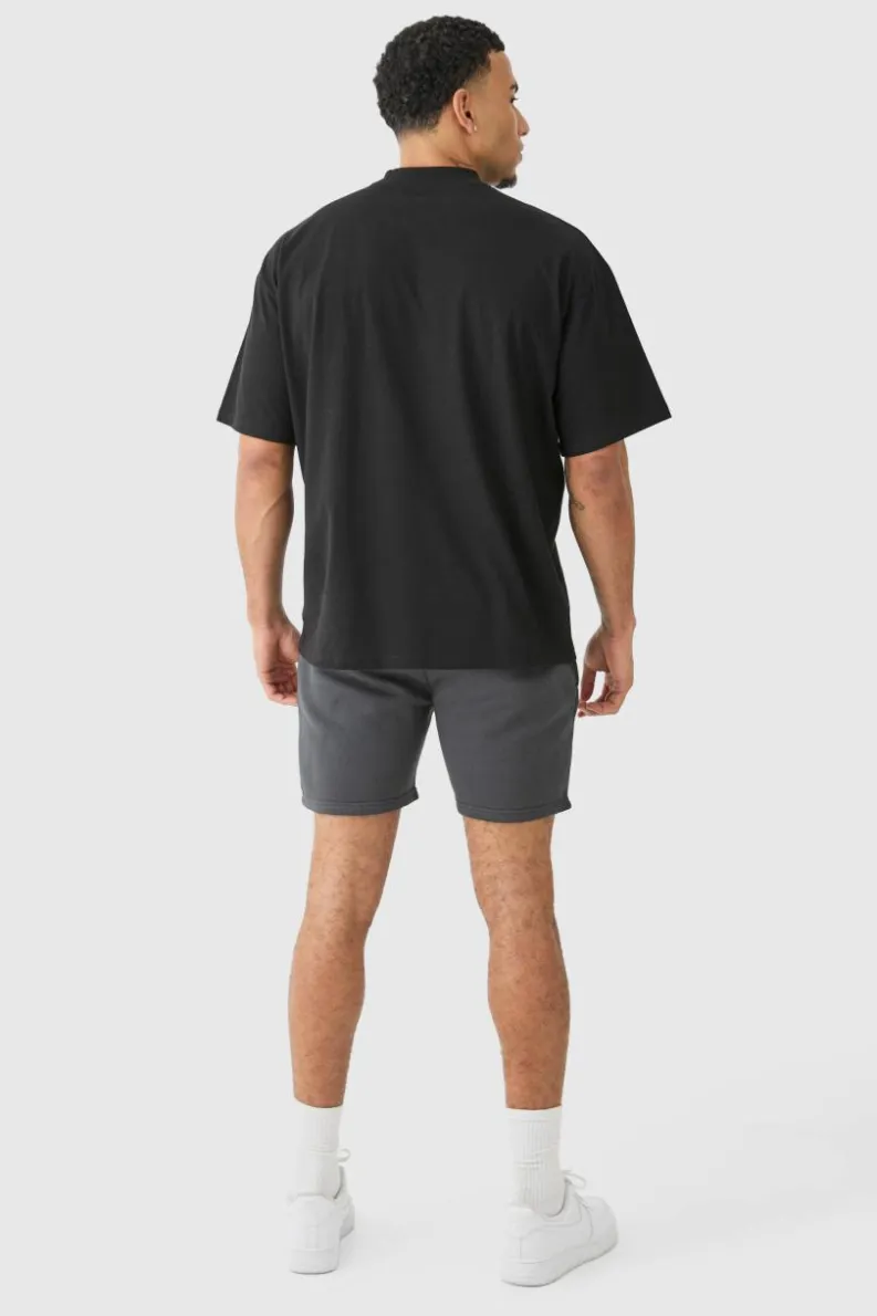 Discount boohooMAN Man Dash Slim Fit Short Length Short charcoal
