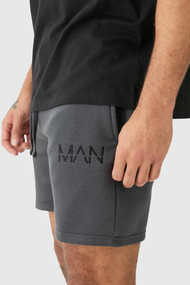 Discount boohooMAN Man Dash Slim Fit Short Length Short charcoal