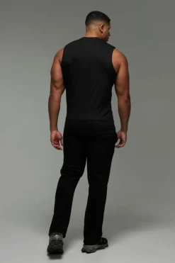 Store boohooMAN Man Reg Fit Gym Tank black