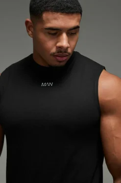 Store boohooMAN Man Reg Fit Gym Tank black