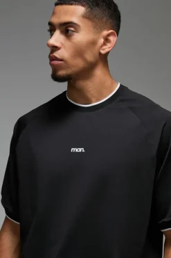 Hot boohooMAN Man Sport Oversized Performance T-shirt black