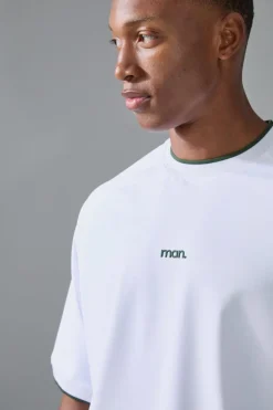 Clearance boohooMAN Man Sport Oversized Performance T-shirt white