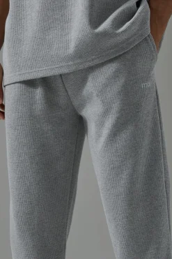 Store boohooMAN Man Sport Waffle Regular Fit Jogger grey marl