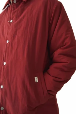 Cheap boohooMAN Man Tab Crinkle Longline Mac In rust