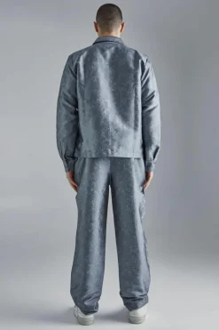 Flash Sale boohoo Marl Fabric Interest Smart Set grey