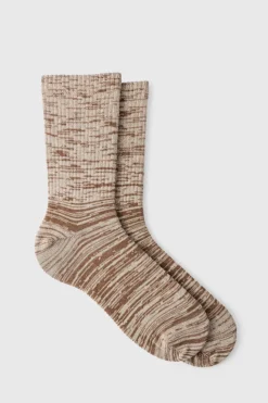 Outlet boohooMAN Marl Sports Socks chocolate