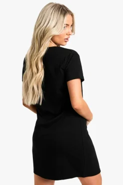 Hot boohoo Maternity Button Front Nightie black