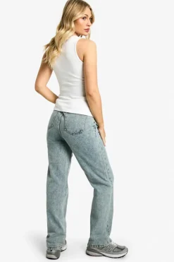 Hot boohoo Maternity Over The Bump Straight Leg Jeans light blue