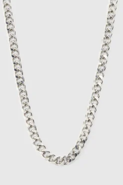 Discount boohooMAN Metal Chain Necklace In silver