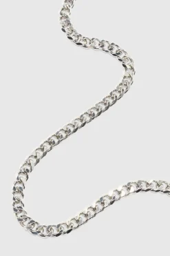Discount boohooMAN Metal Chain Necklace In silver