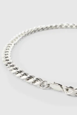 Discount boohooMAN Metal Chain Necklace In silver