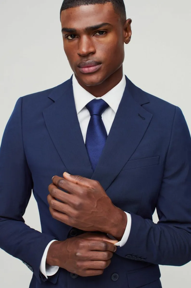 Cheap boohoo Mix and Match Skinny Fit Suit navy