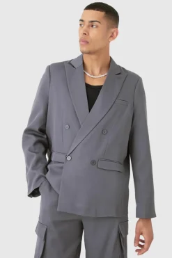 Best Sale boohoo Mix & Match Oversized Suit Set Grey charcoal