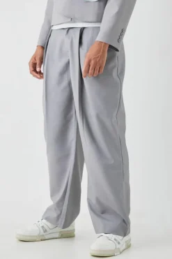 Discount boohoo Mix & Mat Suit Set grey