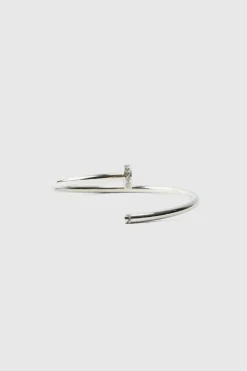 Best Sale boohooMAN Nail Bangle silver