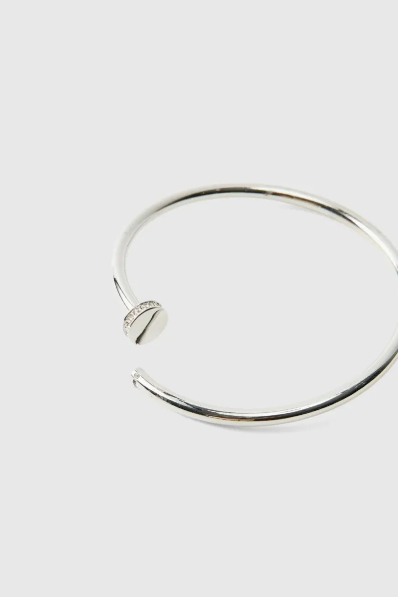 Best Sale boohooMAN Nail Bangle silver