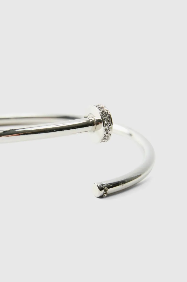 Best Sale boohooMAN Nail Bangle silver