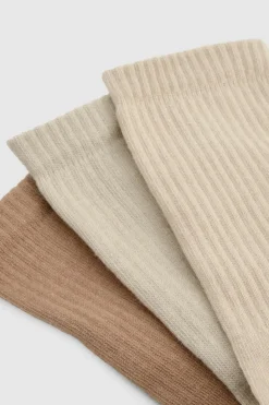 Store boohoo Nude Tonal 3 Pack Socks multi