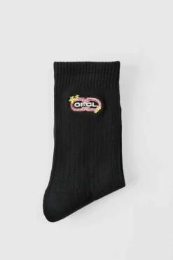Sale boohooMAN OFCL Embroidered Sports Socks black