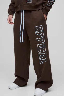Best Sale boohooMAN Official Wide Leg Jogger chocolate
