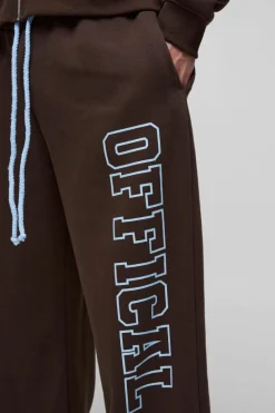 Best Sale boohooMAN Official Wide Leg Jogger chocolate