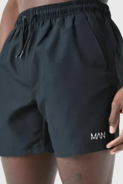 Flash Sale boohooMAN Original Man Mid Length Swim Short black