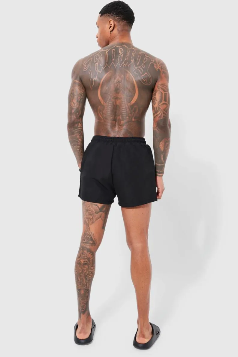 Store boohooMAN Original Man Short Length Swim Shorts black