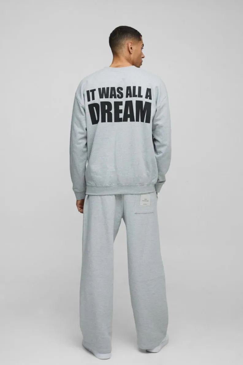 Cheap boohooMAN Oversized Biggie Face License Print Sweatshirt grey