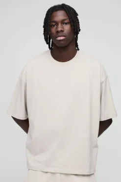 Best boohooMAN Oversized Boxy Basic T-shirt stone