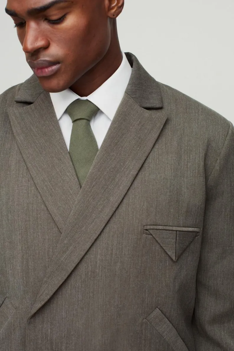 Discount boohoo Oversized Boxy Blazer & Trouser Suit taupe