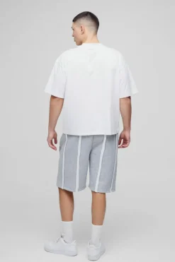 Clearance boohooMAN Oversized Boxy Extended Neck T-shirt white