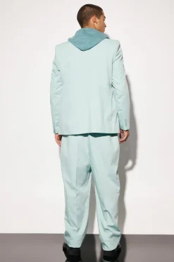 Outlet boohooMAN Oversized Boxy Fit Blazer blue