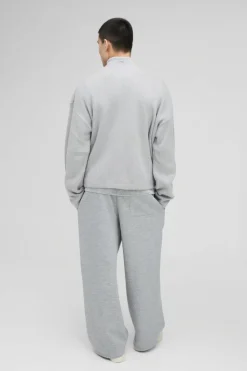 Sale boohooMAN Oversized Boxy Knitted Cardigan light grey