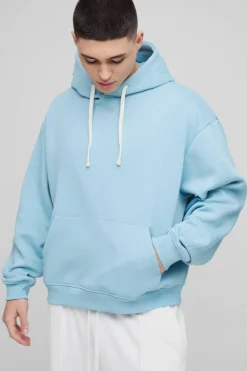 Best Sale boohooMAN Oversized Boxy Limited Embossed Hoodie teal