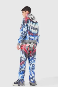 Sale boohoo Oversized Boxy Printed Pu Set multi