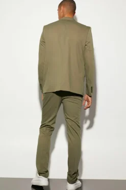 Best Sale boohooMAN Oversized Boxy Single Breasted Suit Jacket olive