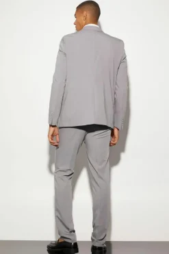 Cheap boohooMAN Oversized Boxy Single Breasted Suit Jacket grey