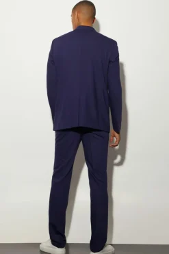 Outlet boohooMAN Oversized Boxy Single Breasted Suit Jacket navy