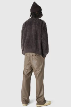 Store boohooMAN Oversized Boxy Super Fluffy Knitted Cardigan chocolate
