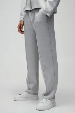 Fashion boohoo Oversized Boxy Zip Through Scuba Set grey marl