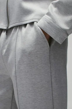 Fashion boohoo Oversized Boxy Zip Through Scuba Set grey marl