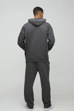 Fashion boohooMAN Oversized Bugs Bunny License Print Hoodie charcoal